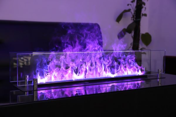Ignis Smart Electric Cassette Fire in contemporary UK living room